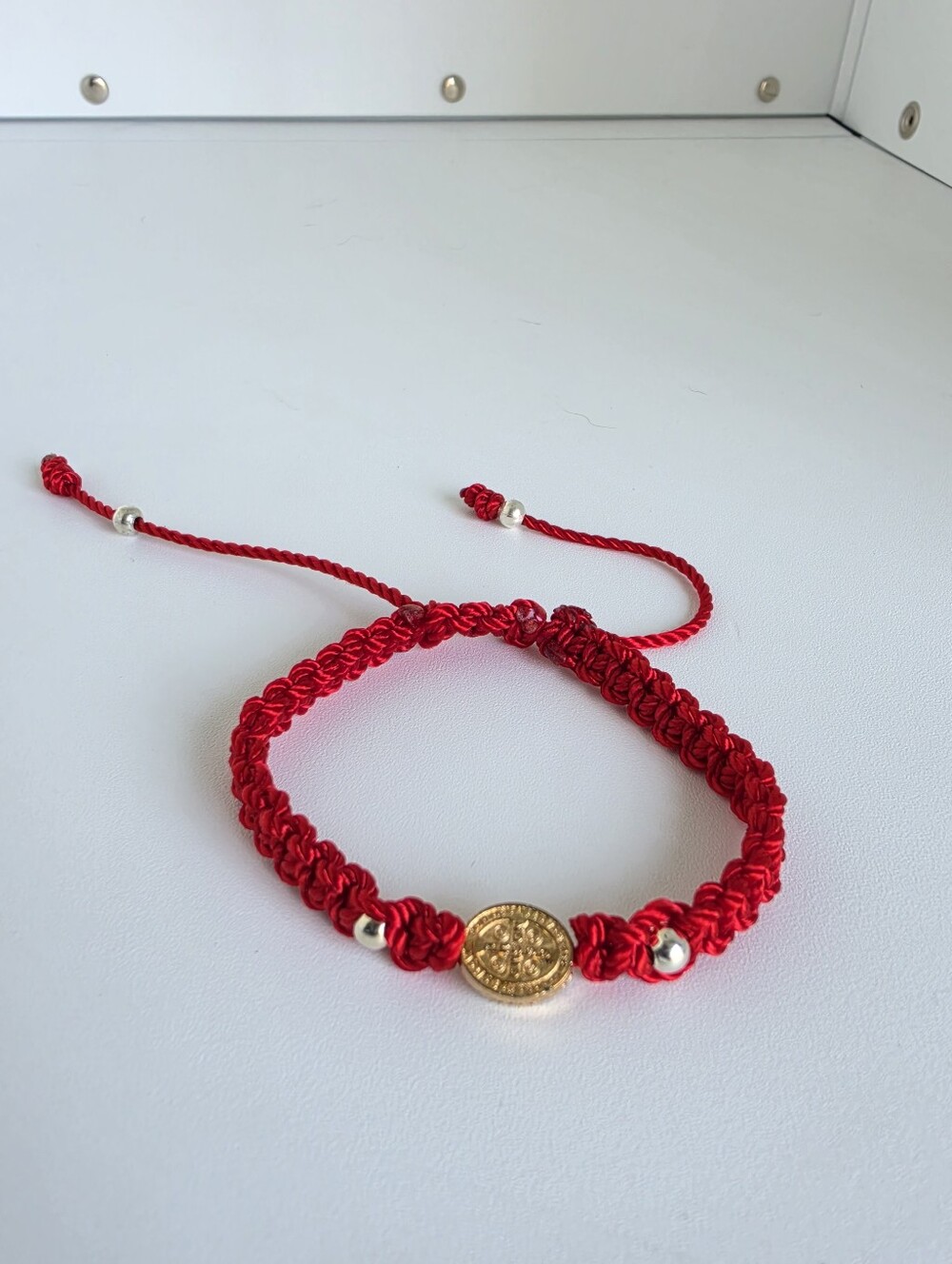 Handmade Red San Benito Bracelet Adjustable Lucky Protection Charm Gift